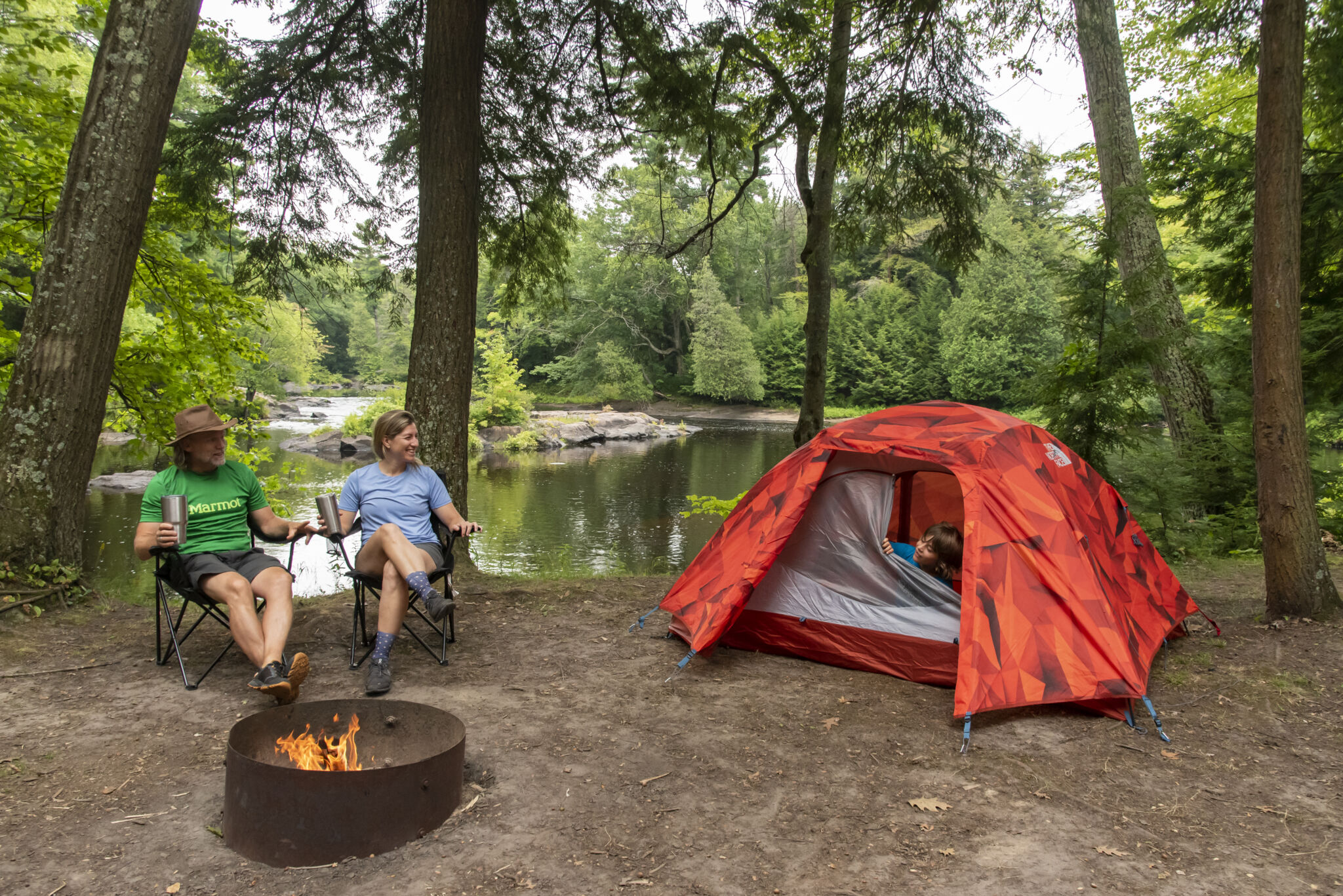 Camping by the river