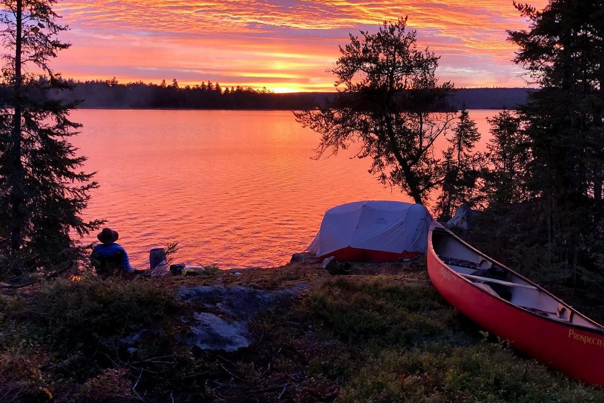 Washago Outfitters Canoe at sunset